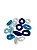 Pacote de Elástico Rabicó Xuxinha azul c/ branco P/ Cabelo - Imagem 5
