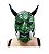 Máscara de Latéx Assassino Japonês Samurai Verde Cosplay - Imagem 1