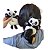 Xuxinha Pelúcia Bichinhos Urso Panda com elástico Infantil - Imagem 3