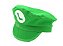 Quepe Chapéu do Luigi super Mário bross fantasia - Imagem 2