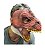Máscara de látex Dinossauro Rex Vermelho Fantasia Cosplay - Imagem 3