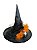 Chapéu de Bruxa preto com Caveira e detalhes plumas - Imagem 4