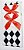 Meia 5/8 xadrez preto e branco c/ laço vermelho fantasia - Imagem 5