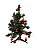 Mini Arvore Natal decorada com bolinhas vermelhas 30cm - Imagem 3