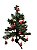 Mini Arvore Natal decorada com bolinhas vermelhas 30cm - Imagem 1