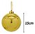 Kit 2 Bolas De Natal Lisa Dourada brilhosa 15cm - Imagem 3