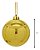 Kit 2 Bolas De Natal Lisa Dourada tamanho 20cm - Imagem 2