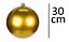 Decoração Bola De Natal Lisa Dourada 30cm - Unidade - Imagem 1