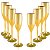 Kit 25 Taças champanhe cor ouro brilhoso Luxo 170ml - Imagem 2