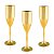 Kit 25 Taças champanhe cor ouro brilhoso Luxo 170ml - Imagem 1