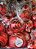 Enfeite Bola Decorada 12CM vermelha c/ detalhe em glitter-1u - Imagem 3