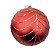 Enfeite Bola Decorada 12CM vermelha c/ detalhe em glitter-1u - Imagem 4