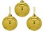 Kit 3 Bolas De Natal Lisa Dourada brilhosa 25cm decoração - Imagem 2