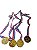 Kit 4 medalhas para brincadeira de campeão vencedor cor ouro - Imagem 5