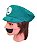 Boina Do Luigi com bigode Super Mário Bross Fantasia adulto - Imagem 2