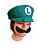 Boina Do Luigi com bigode Super Mário Bross Fantasia adulto - Imagem 1