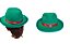Fantasia Chapéu estilo Alemão Verde com fita vermelha - Imagem 4