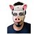 Fantasia Máscara Porquinho Porco metade do Rosto de Látex - Imagem 1