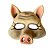 Fantasia Máscara Porquinho Porco metade do Rosto de Látex - Imagem 4