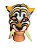 Fantasia Máscara Tigre Dente de Sabre de Látex metade rosto - Imagem 1