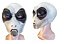Fantasia Máscara Extraterrestre ET de Látex Boladão - Imagem 1