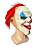 Máscara Látex Palhaço Assassino c/ cabelo vermelho Fantasia - Imagem 4