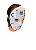Fantasia Máscara Jason Branca com Facão Assustadora Terror - Imagem 5