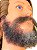 Barba falsa postiça Castanha Cabelo Natural + bigode - Imagem 3