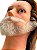 Barba falsa postiça Grisalha Loira Cabelo Natural + Bigode - Imagem 6