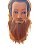 Barba falsa Ruiva Viking Fantasia Cosplay de Pelucia - Imagem 3