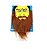 Barba falsa Ruiva Viking Fantasia Cosplay de Pelucia - Imagem 1