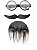 Fantasia Barba Bigode falso preto de pelúcia adesivo +óculos - Imagem 1