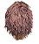 Chapéu De Peruca De Lã Grossa Marrom estilo dreads de cabelo - Imagem 5