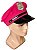 Quepe Policial Rosa Adulto Com Emblema Fantasia Carnaval - Imagem 3