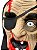 Fantasia Máscara Pirata Idoso Assustador c/ tapa olho Terror - Imagem 2