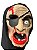 Fantasia Máscara Pirata Idoso Assustador c/ tapa olho Terror - Imagem 1