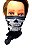 Máscara Caveira em tecido fantasia ciclista motociclista - Imagem 2