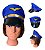 Chapéu Quepe De Aviador Piloto Azul Cosplay Festas Carnaval - Imagem 2