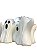 Enfeite de Halloween Fantasma Boo Alfa em Plástico - Imagem 1