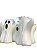 Kit 2un Enfeite de Halloween Fantasma Boo Alfa em Plástico - Imagem 1