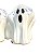 Kit 2un Enfeite de Halloween Fantasma Boo Alfa em Plástico - Imagem 2