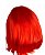 Peruca Vermelha Curta c/ Franja sintética 25cm Lisa Fantasia - Imagem 6