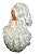 Fantasia Peruca e Barba Branca Super comprida 75cm enrolada - Imagem 4
