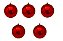 Bola De festa Natal Lisa Vermelha 12cm - Kit 2un - Imagem 4