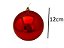 Bola De festa Natal Lisa Vermelha 12cm - Kit 2un - Imagem 3