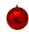 Bola De festa Natal Lisa Vermelha 12cm - Kit 2un - Imagem 2