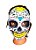 Combo 5un Fantasia Máscara de Caveira Mexicana Colorida - Imagem 4