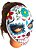 Fantasia Máscara de Caveira Mexicana Colorida- Kit 2un - Imagem 4