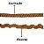 Cabelo crepe Hair Castanho Claro Cabelo p/ barba bigode 60cm - Imagem 2