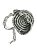 Cabelo crepe Hair Grisalho escuro Cabelo p/barba bigode 60cm - Imagem 4